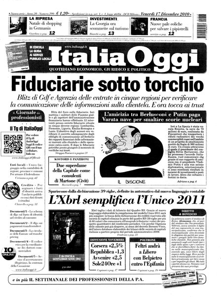 Italia oggi : quotidiano di economia finanza e politica